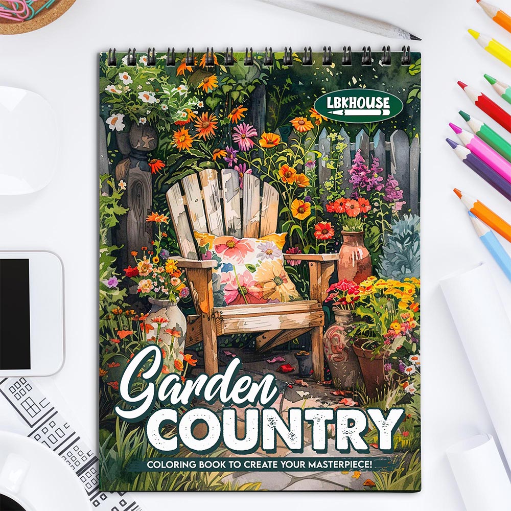 LBKHOUSE Garden Country Coloring Book for Adult