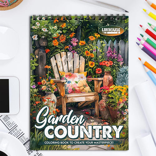 LBKHOUSE Garden Country Coloring Book for Adults