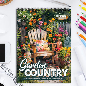 LBKHOUSE Garden Country Coloring Book for Adults