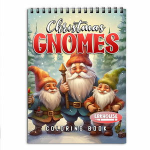 LBKHOUSE Gnomes Christmas Coloring Book For Adults