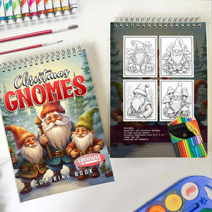 LBKHOUSE Gnomes Christmas Spiral Coloring Book For Adults