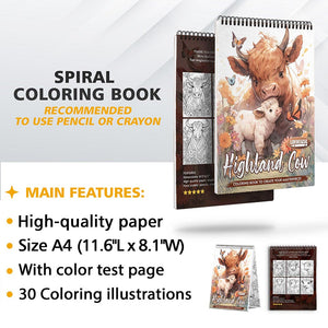 LBKHOUSE Highland Cow Coloring Sheets for Adults