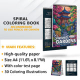 LBKHOUSE Japanese Gardens Coloring Sheets for Adult