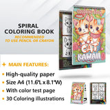 LBKHOUSE Kawaii Cat Coloring Sheets for Adult