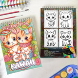 LBKHOUSE Kawaii Cat Spiral Coloring Book for Adult