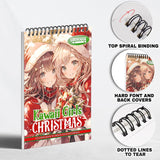 LBKHOUSE Kawaii Girls Christmas Coloring Pages for Adults