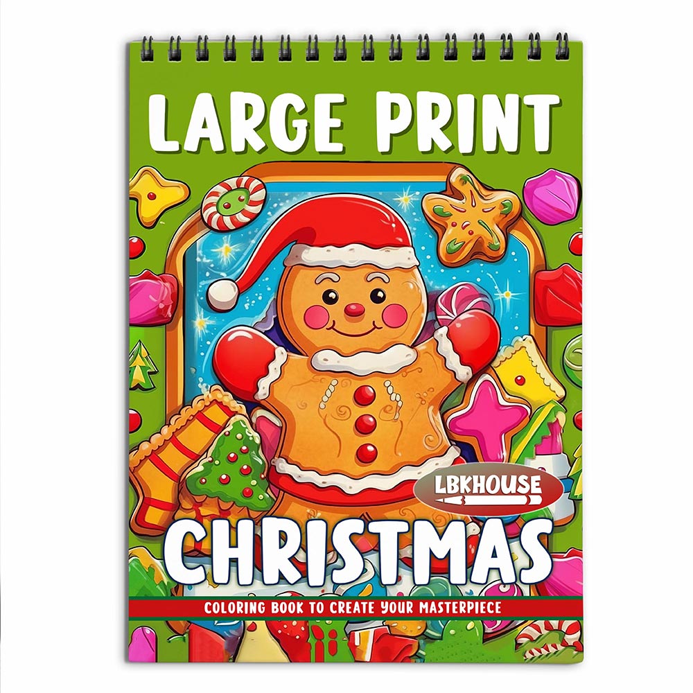 LBKHOUSE Large Print Christmas Coloring Book for Adults