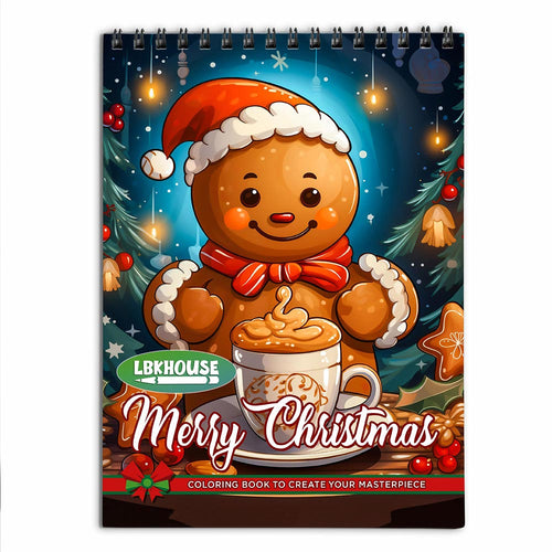 LBKHOUSE Merry Christmas Coloring Book for Adults