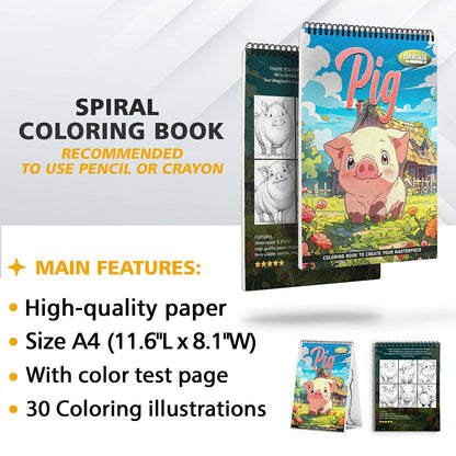 LBKHOUSE Pig Coloring Sheets for Adults