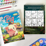 LBKHOUSE Pig Spiral Coloring Book for Adults