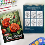 LBKHOUSE Roses Flowers Spiral Coloring Book for Adults