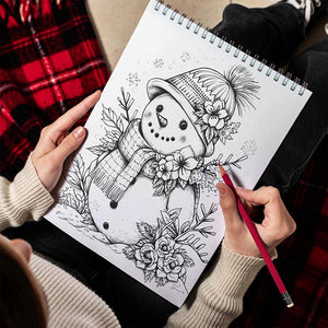 LBKHOUSE Snowman Spiral Bound Coloring Book for Adults