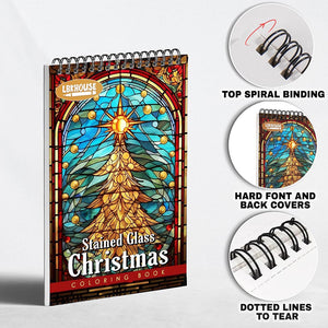LBKHOUSE Stained Glass Christmas Coloring Pages for Adults