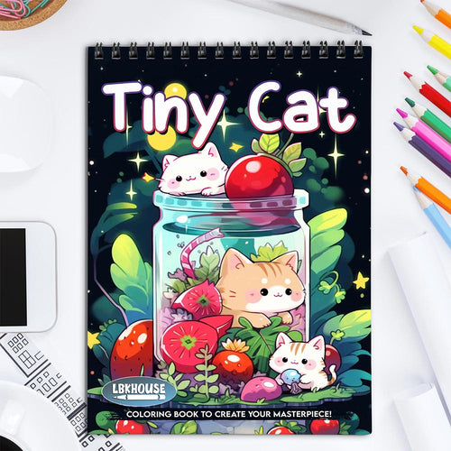 LBKHOUSE Tiny Cat Coloring Book for Adult