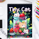 LBKHOUSE Tiny Cat Coloring Book for Adult