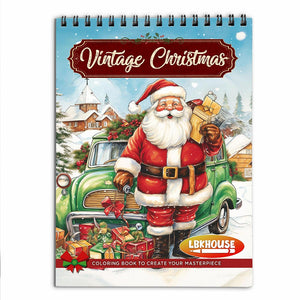 LBKHOUSE Vintage Christmas Coloring Book for Adults