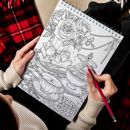 LBKHOUSE Wedding Spiral Bound Coloring Book for Adults