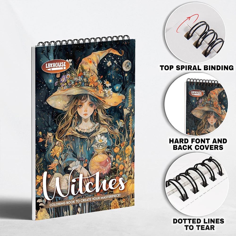 LBKHOUSE Witches Coloring Pages for Adult