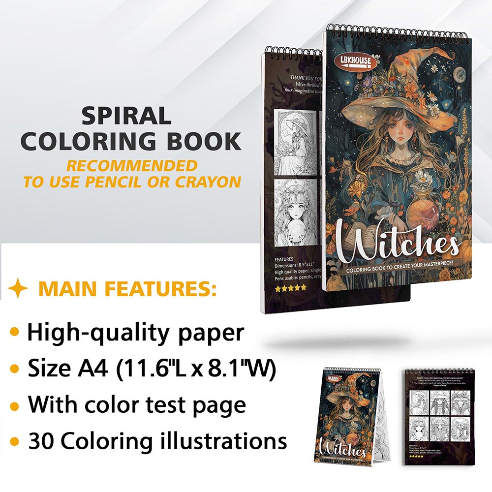 LBKHOUSE Witches Coloring Sheets for Adult
