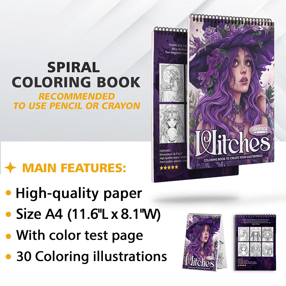 LBKHOUSE Witches Coloring Sheets for Adult