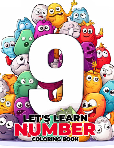 Let's Learn Number 30 Pages Printable Coloring Book