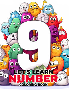 Let's Learn Number 30 Pages Printable Coloring Book