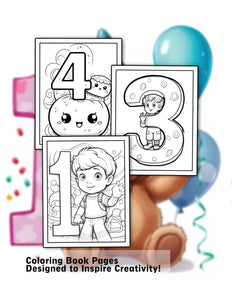 Let's Learn Number 30 Pages Printable Coloring Book