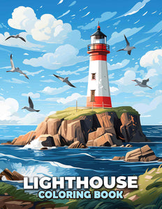 Lighthouse 30 Pages Printable Coloring Book