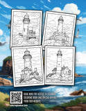 Lighthouse 30 Pages Printable Coloring Book