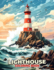 Lighthouse 30 Pages Printable Coloring Book