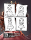 Little Princess 30 Pages Printable Coloring Book