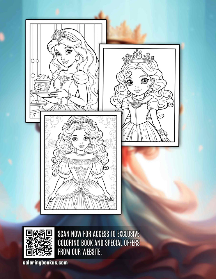 Little Princess 30 Pages Printable Coloring Book