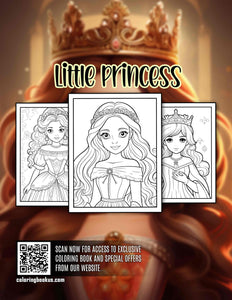 Little Princess 30 Pages Printable Coloring Book