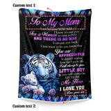 Personalized Mom Blanket – White Tiger Custom Gift