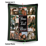 Custom Photo Blanket –  Personalized 1st Anniversary Birthday Gifts For Wife Her Him Couple Gifts