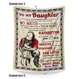 Personalized Daughter Blanket From Dad – Never Feel Alone Gift