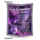 Personalized Grandson Blanket – Custom Name Gift from Grandma