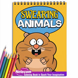 Swearing Animals Spiral Bound Coloring Book, Unleash Your Inner Comedian with 30 Whimsically Swearing Animals Coloring Pages for Adults to Express Their Humorous Side