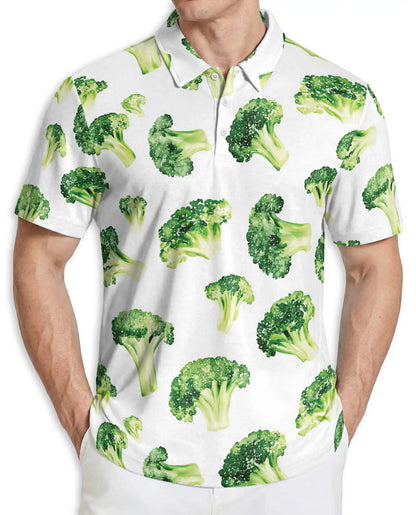 Broccoli Hawaiian Polo Shirt – Funny Vegetable Print Shirt | Azhobbyshop