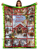 Horse Christmas Blanket – Believe in the Magic of Christmas Holiday Throw