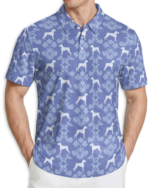 Boxer Dog Floral Pattern Polo Shirt | Azhobbyshop