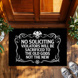 Gothic No Soliciting Doormat – Old Gods Warning Welcome Mat