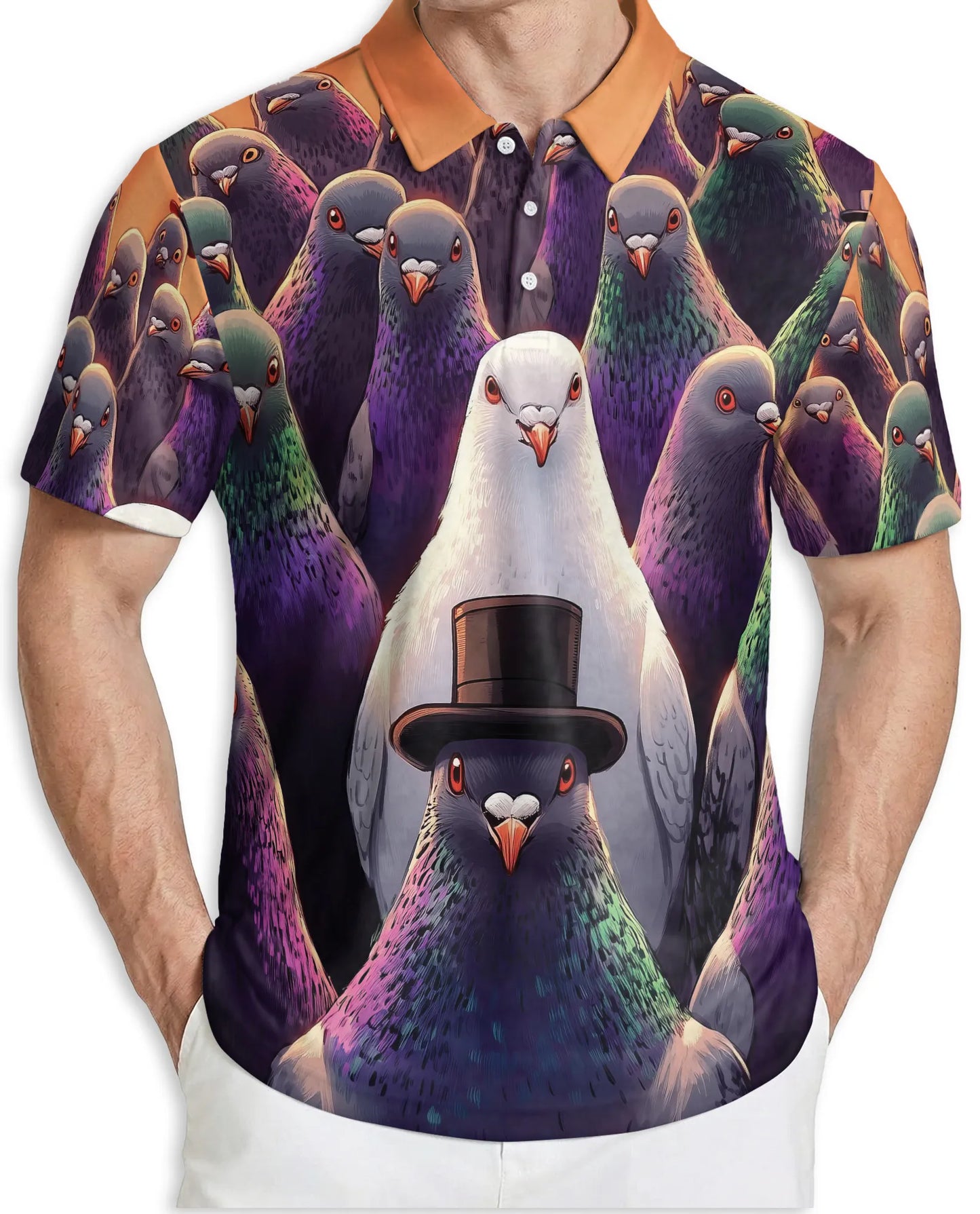 Pigeon Hunting 3D Polo Shirt for Men – Funny Bird Lover Style | Azhobbyshop