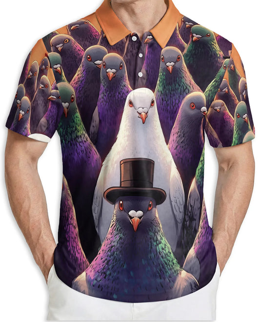 Pigeon Hunting 3D Polo Shirt for Men – Funny Bird Lover Style | Azhobbyshop