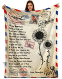Personalized Grandson Blanket From Grandpa – Sunflower Airmail Gift