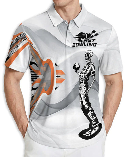 Skeleton Bowling Polo Shirt – Funny Skull Bowler Graphic | Azhobbyshop
