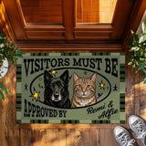 Personalized Vintage Pet Doormat – Custom Dog & Cat Portrait Mat