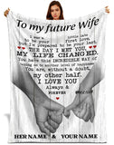 Personalized Future Wife Blanket – Custom Names Romantic Love Gift