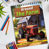 Around the Farm Spiral Bound Coloring Book, Rustic Farm Scenes for a Relaxing Artistic Retreat, Ideal for Those Seeking a Taste of Country Life