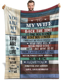 Personalized Wife Blanket From Husband – Rustic Wood Love Gift